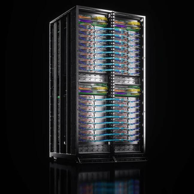Here's a closer look at AWS' new Trn2 UltraServers, which boast 64 Tranium2 chips across two racks. Here's a closer look at AWS' new Trn2 UltraServers, which boast 64 Tranium2 chips across two racks.