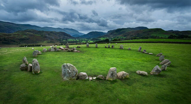 Castlerigg stone circle near Keswick in the English Lake District. Bronze age monument. Castlerigg stone circle near Keswick in the English Lake District. Bronze age monument.